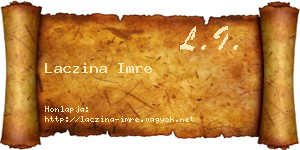 Laczina Imre névjegykártya